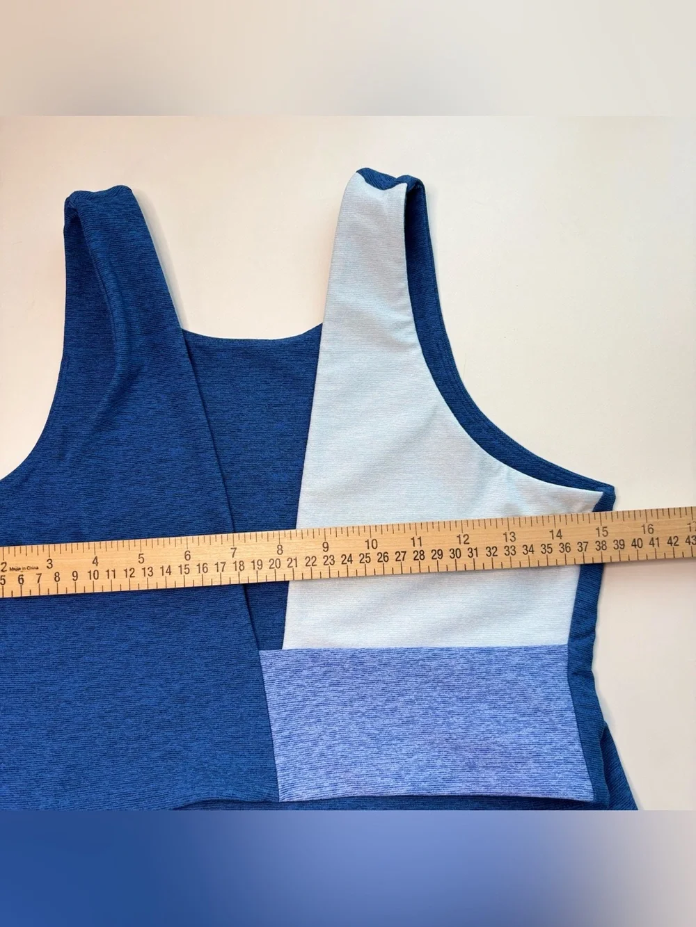 Outdoor Voices Venus Crop Top Leggings Set Blue Colorblock Medium